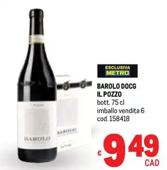 Metro Barolo docg il pozzo offerta