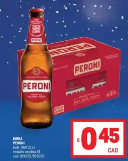 Metro Birra PERONI offerta