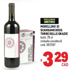 Metro Morellino di scansano docg TORRE DELLE GRAZIE offerta