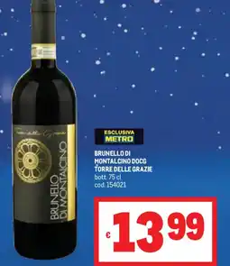 Metro Brunello di montalcino docg TORRE DELLE GRAZIE offerta