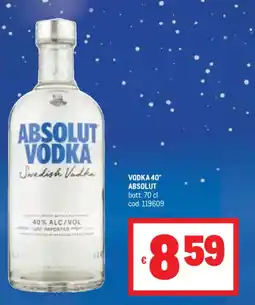 Metro Vodka 40° absolut offerta
