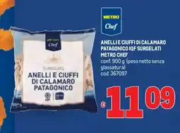 Metro Anelli e ciuffi di calamaro patagonico iqf surgelati METRO CHEF offerta
