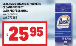 Metro Detersivo bucato in polvere clean&protect dash professional offerta