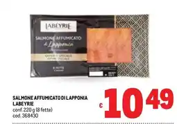 Metro Salmone affumicato di lapponia LABEYRIE offerta