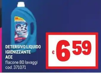 Metro Detersivo liquido igienizzante ACE offerta