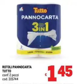 Metro Rotoli pannocarta TUTTO offerta