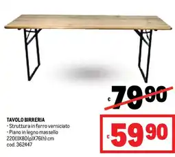 Metro Tavolo birreria offerta