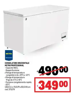 Metro Congelatore orizzontale METRO PROFESSIONAL offerta