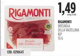 Carico Cash & Carry Rigamonti bresaola della valtellina igp offerta