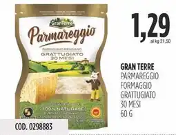 Carico Cash & Carry Gran terre parmareggio formaggio grattugiato 30 mesi offerta