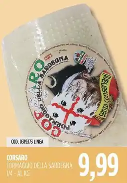 Carico Cash & Carry Corsaro formaggio della sardegna 1/4 offerta