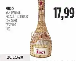 Carico Cash & Carry King's san daniele prosciutto crudo con osso cestello offerta