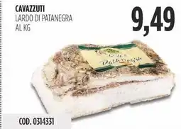 Carico Cash & Carry Cavazzuti lardo di patanegra offerta