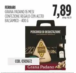 Carico Cash & Carry Ferrari grana padano 16 mesi confezione regalo con aceto balsamico offerta