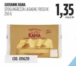Carico Cash & Carry Giovanni rana sfogliagrezza lasagne fresche offerta