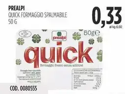Carico Cash & Carry Prealpi quick formaggio spalmabile offerta