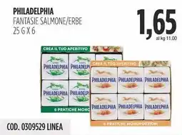 Carico Cash & Carry Philadelphia fantasie salmone/erbe offerta