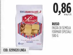 Carico Cash & Carry Russo pasta di semola formati speciali offerta