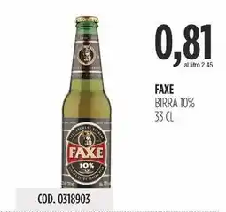 Carico Cash & Carry Faxe birra 10% offerta
