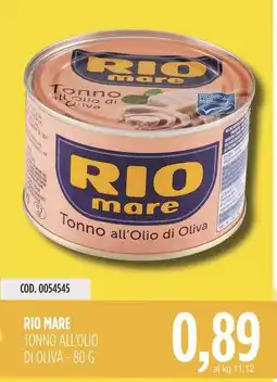 Carico Cash & Carry Rio mare tonno all'olio di oliva offerta