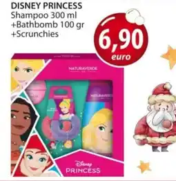 Acqua & Sapone DISNEY PRINCESS Shampoo + Bathbomb + Scrunchies offerta