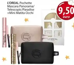 Acqua & Sapone L'OREAL Pochette Mascara Panorama/ Telescopic/Paradise +Mini Matita Occhi offerta