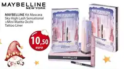 Acqua & Sapone MAYBELLINE Kit Mascara Sky High Lash Sensational +Mini Matita Occhi Tattoo Liner offerta