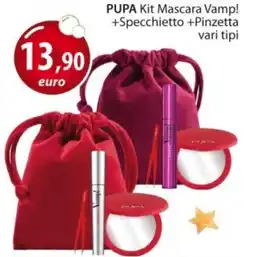 Acqua & Sapone PUPA Kit Mascara Vamp! +Specchietto +Pinzetta offerta