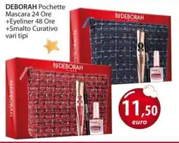 Acqua & Sapone DEBORAH Pochette Mascara 24 Ore +Eyeliner 48 Ore +Smalto Curativo offerta