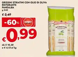 Bennet Grissini stiratini con olio di oliva ristorante PANEALBA offerta