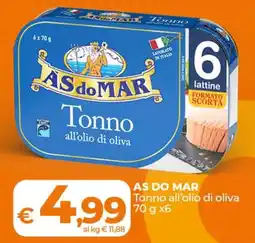 Ipercoop AS DO MAR Tonno all'olio di oliva offerta