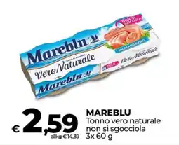 Ipercoop MAREBLU Tonno vero naturale non si sgocciola offerta