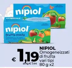 Ipercoop NIPIOL Omogeneizzati di frutta offerta