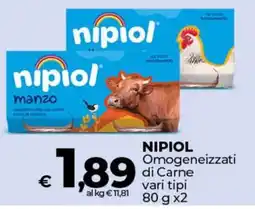 Ipercoop NIPIOL Omogeneizzati di Carne offerta