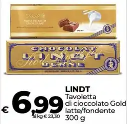 Ipercoop LINDT Tavoletta di cioccolato Gold latte/fondente offerta