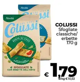 Ipercoop COLUSSI Sfogliate classiche/ erbette offerta