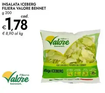 Bennet Insalata iceberg filiera VALORE BENNET offerta