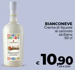 Ipercoop BIANCONEVE Crema di liquore al cannolo siciliano offerta