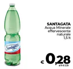Ipercoop SANTAGATA Acqua Minerale effervescente naturale offerta