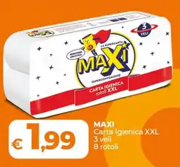 Ipercoop MAXI Carta Igienica XXL 3 veli 8 rotoli offerta