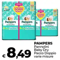 Ipercoop PAMPERS Pannolini Baby Dry Pacco Doppio offerta