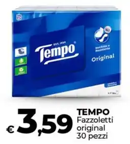Ipercoop TEMPO Fazzoletti original 30 pezzi offerta