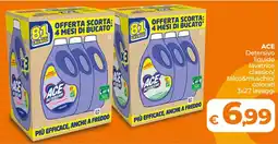 Ipercoop ACE Detersivo liquido lavatrice classico/ talco&muschio/ colorati offerta