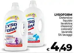 Ipercoop LYSOFORM Detersivo liquido lavatrice classico/ colorati/ lavanda offerta