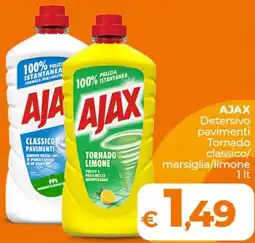 Ipercoop AJAX Detersivo pavimenti Tornado classico/limone offerta