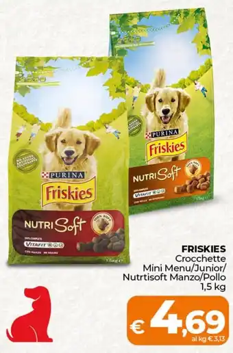 Ipercoop FRISKIES Crocchette Nutrtisoft Manzo offerta