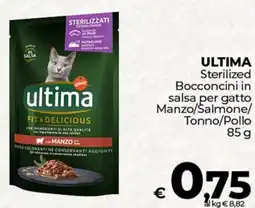 Ipercoop ULTIMA Sterilized Bocconcini in salsa per gatto Manzo offerta