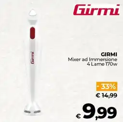 Ipercoop GIRMI Mixer ad Immersione 4 Lame 170w offerta