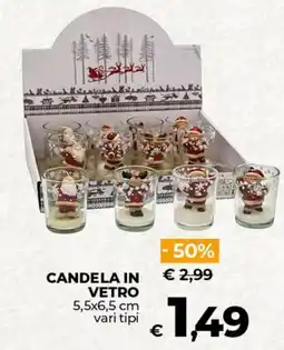 Ipercoop Candela in vetro offerta