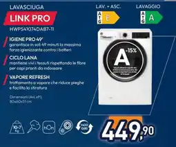 Unieuro Hoover LAVASCIUGA LINK PRO HWPS41074DAB7-11 offerta
